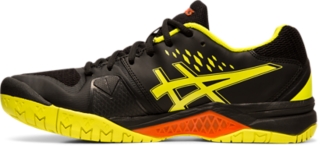 Asics men's gel-challenger 12 tennis shop shoes black and sour yuzu