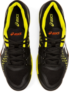 Asics men's gel-challenger 12 tennis 2025 shoes black and sour yuzu