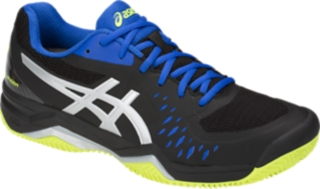 Asics men's gel-challenger 12 tennis 2025 shoes black and sour yuzu