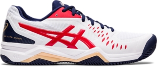 Men's GEL-CHALLENGER 12 CLAY | WHITE/CLASSIC RED | Tennis | ASICS Outlet