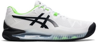 Men's GEL-RESOLUTION 8 CLAY | White/Green Gecko | Tenis ASICS Outlet