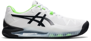 Men's GEL-RESOLUTION 8 | White/Green Gecko | Tennis Shoes | ASICS