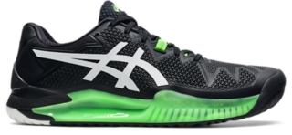 Men's GEL-Resolution 8 | Black/Green Gecko | Tennis Shoes | ASICS