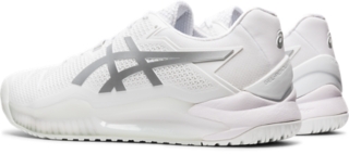 Asics Gel Resolution 8 Men's Tennis Shoe (White/Silver