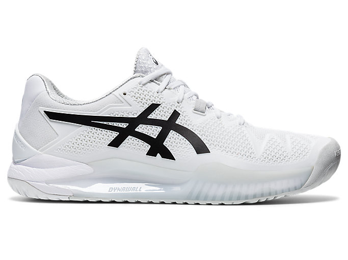 Image 1 of 7 of Homme White/Black GEL-RESOLUTION 8 Chaussures de tennis pour hommes