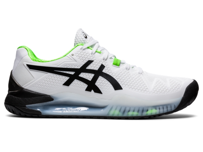 Men's GEL-Resolution 8 | White/Green Gecko | Tennis Shoes | ASICS