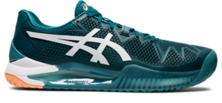 Men's GEL-Resolution 8 | Velvet Pine/White | Tennis Shoes | ASICS