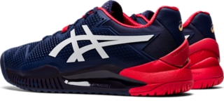 asics gel resolution 8 peacoat/white men's shoes