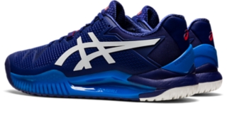 GEL Resolution 8 Men Dive Blue White Men s Tennis Shoes ASICS United States