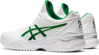 Men s COURT FF NOVAK White Green Tennis Shoes ASICS