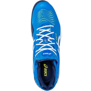 Asics men's court ff novak sales tennis shoes electric blue and white