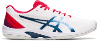 Men s Court Speed FF White Mako Blue Tennis Shoes ASICS