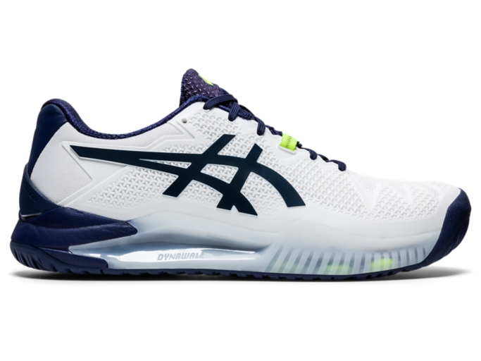 Men's GEL-RESOLUTION 8 WIDE | White/Peacoat | Tennis Shoes | ASICS