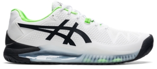 Men's GEL-RESOLUTION 8 WIDE | White/Green Gecko | Tennis Shoes | ASICS