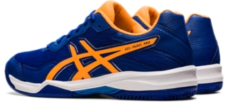 Men s GEL PADEL PRO 4 Monaco Blue Orange Pop Padel ASICS UK