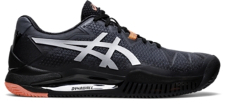 black asic tennis shoes