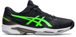 Men's SOLUTION SPEED FF 2 | Black/Green Gecko | Tennis Shoes | ASICS