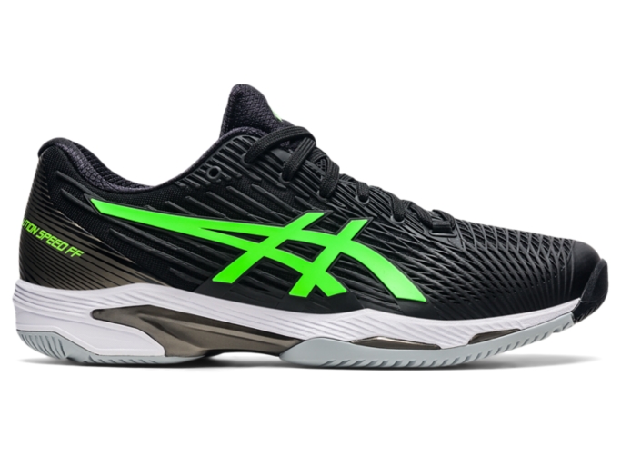 Men's SOLUTION SPEED FF 2 | Black/Green Gecko | Tennis Shoes | ASICS