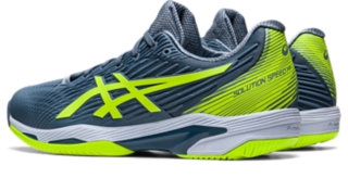 Men's SOLUTION SPEED FF 2 | Steel Blue/Hazard Green | Tennis Shoes | ASICS