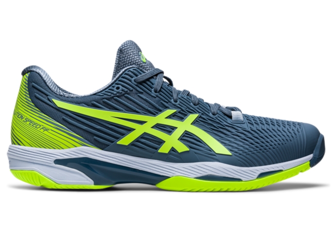 Men's SOLUTION SPEED FF 2 | Steel Blue/Hazard Green | Tennis | ASICS Outlet  DE