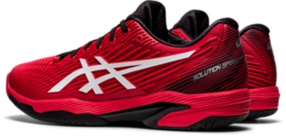 Men's SOLUTION SPEED | Electric Red/White Tennis Shoes | ASICS