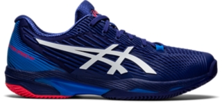 Mens SOLUTION SPEED FF 2 CLAY Dive Blue/White Tennis Shoes ASICS