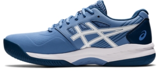 Men s GEL GAME 8 Blue Harmony White Tennis Shoes ASICS