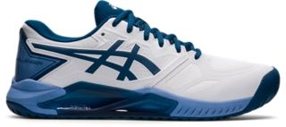 Men s GEL CHALLENGER 13 White Light Indigo Tennis Shoes ASICS