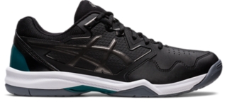 Black asic shop tennis shoes