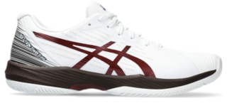 Asics white sale red