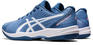 Men s SOLUTION SWIFT FF Blue Harmony White Tennis Shoes ASICS