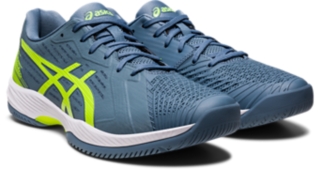 Men's SOLUTION SWIFT FF | Steel Blue/Hazard Green | Tennis | ASICS 