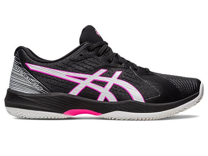 Image 1 of 7 of Men's Black/Hot Pink SOLUTION SWIFT FF CLAY Men's Tennis Shoes