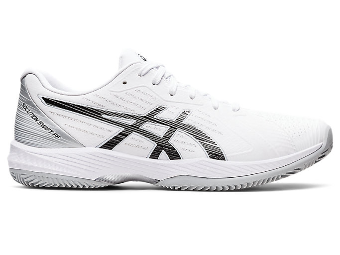 Image 1 of 7 of Men's White/Black SOLUTION SWIFT™ FF CLAY Men's Tennis Shoes