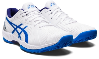 Men's SOLUTION SWIFT FF CLAY | White/Electric Blue | Tennis Shoes