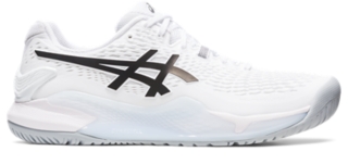 Men s GEL RESOLUTION 9 White Black Tennis ASICS FR