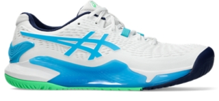 ASICS Men s Gel Resolution 9 Tennis Shoes White Digital Aqua Size 12