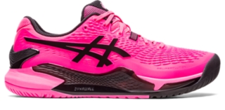 GEL RESOLUTION 9 Men Hot Pink Black Men s Tennis Shoes ASICS Outlet UK