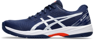 ASICS Gel Game 9 Men's Shoe - White & Steel Blue