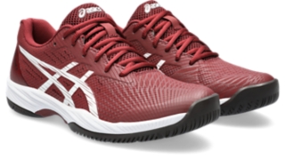 ASICS Men`s Gel-Resolution 9 Clay Tennis Shoe Antique Red and White