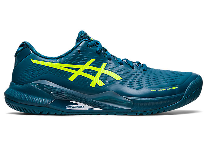 Image 1 of 7 of Men's Restful Teal/Safety Yellow GEL-CHALLENGER 14 Men's Tennis Shoes