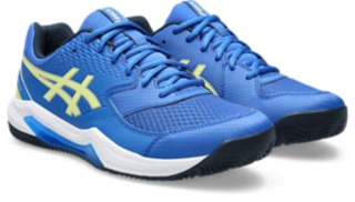 UNISEX GEL-DEDICATE 8 PADEL GS, Illusion Blue/Glow Yellow, Running