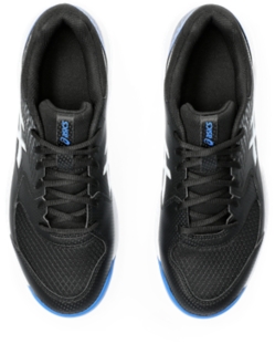 ASICS Black/Tuna Tennis Blue 8 Shoes Men\'s | CLAY | | GEL-DEDICATE