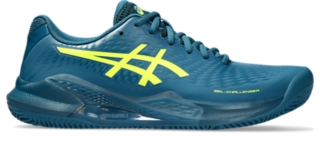 Men s GEL CHALLENGER 14 CLAY Restful Teal Safety Yellow Tennis