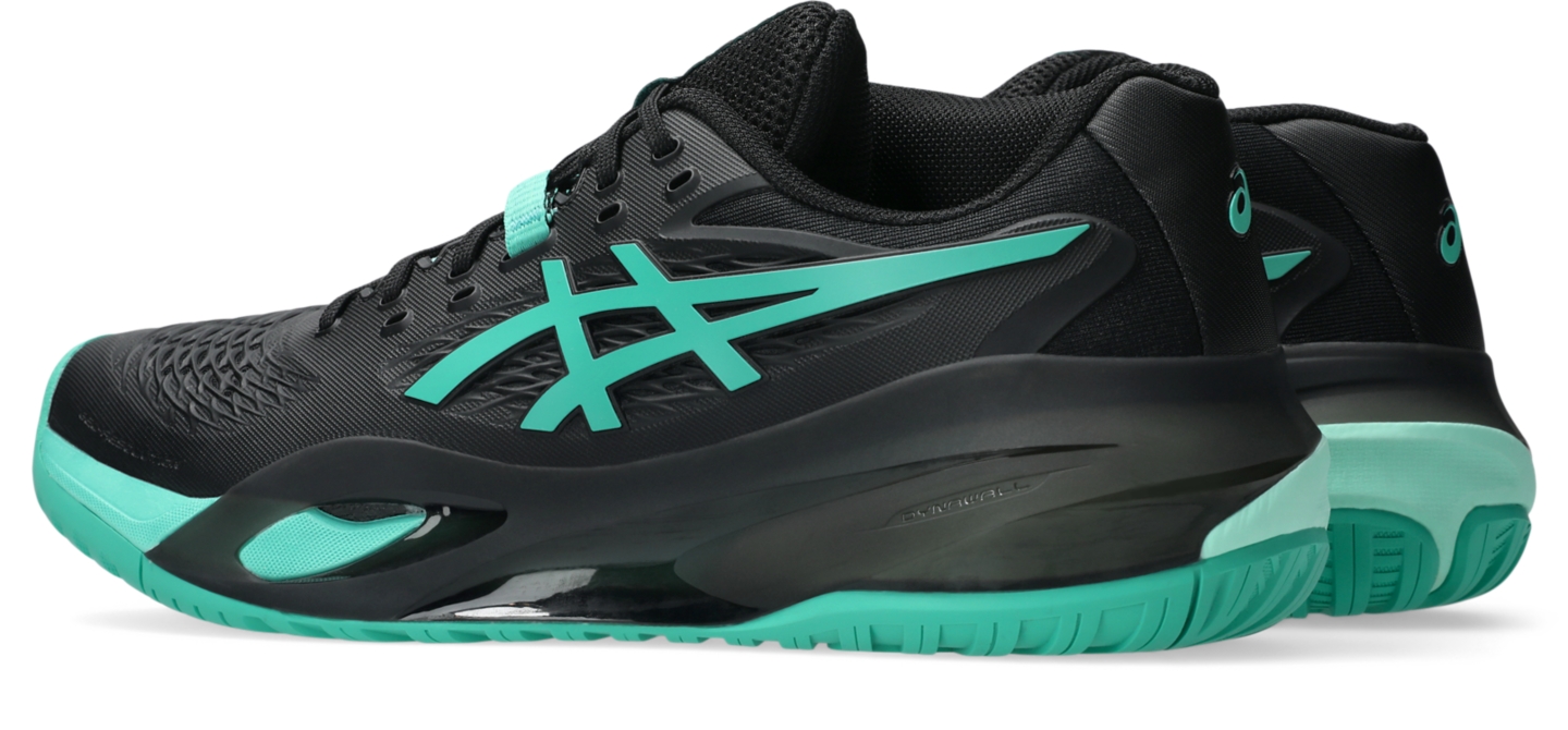 Мужские кроссовки ASICS Gel-Resolution X, цвет: Чёрный / Зелёный — фото 3