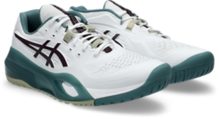Image 2 of 8 of Men's WHITE/DARK AUBERGINE GEL-RESOLUTION X Men's Tennis/Pickleball Shoes