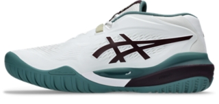 Image 4 of 8 of Men's WHITE/DARK AUBERGINE GEL-RESOLUTION X Men's Tennis/Pickleball Shoes