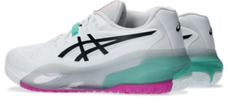 Image 3 of 8 of Men's WHITE/AURORA GREEN GEL-RESOLUTION X WIDE Men's Tennis/Pickleball Shoes
