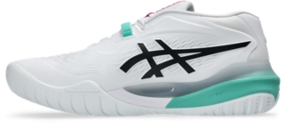 Image 4 of 8 of Men's WHITE/AURORA GREEN GEL-RESOLUTION X WIDE Men's Tennis/Pickleball Shoes