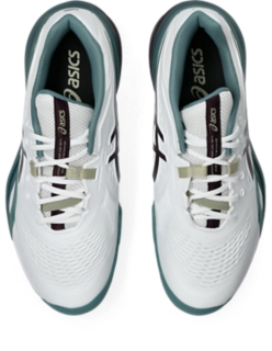 Image 6 of 8 of Men's WHITE/DARK AUBERGINE GEL-RESOLUTION X WIDE Men Tennis Shoes
